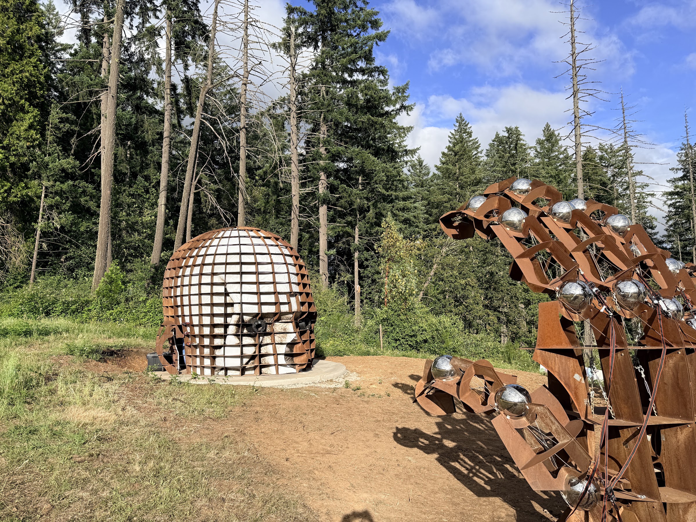 Awakening, interactive sculpture by Ryan Elmendorf and Nick Geurts, at Chaos Vineyard